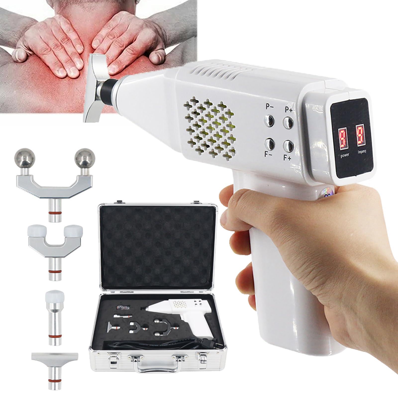 hKjPlvf Chiropractic Adjusting Tool, Electric Chiropractic Activator Spine Correction Massager, 9 Levels Intensity (100N-900N), 9 Levels Frequency, LCD Display