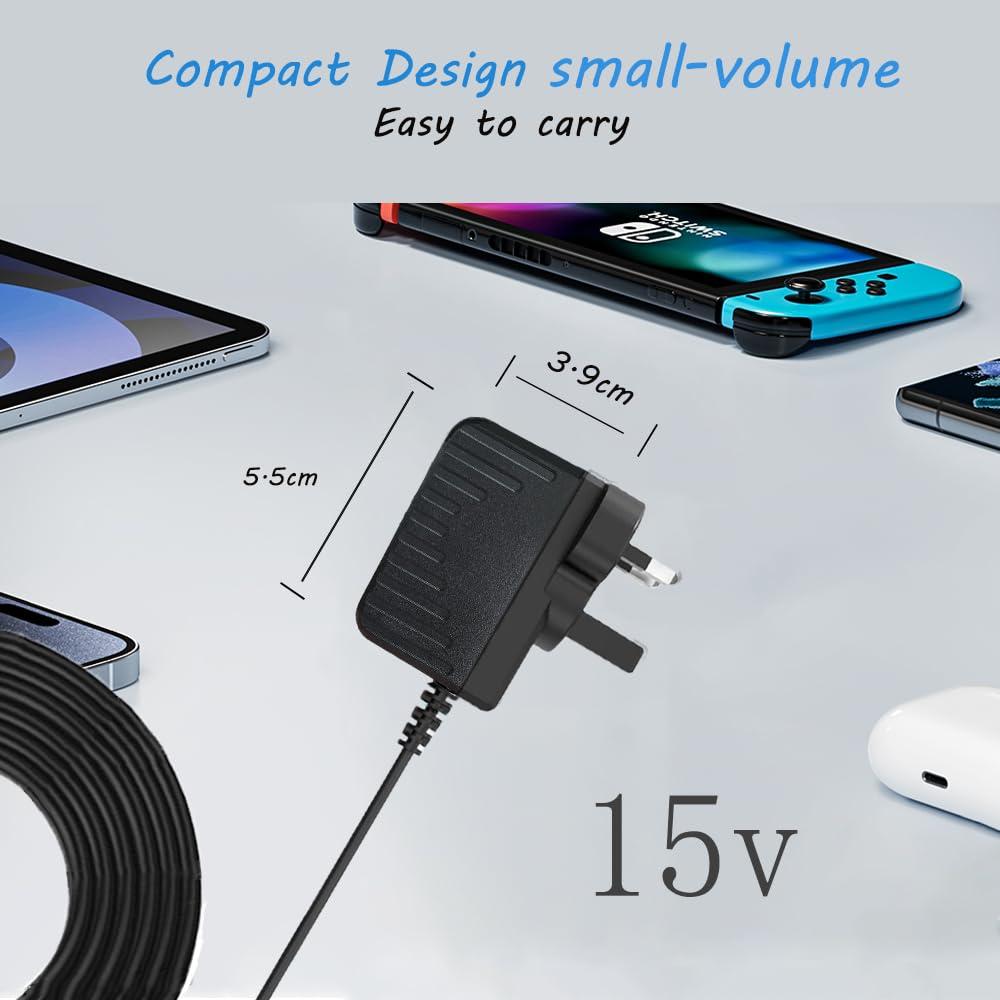 LIANSUM 15V Charger Fit for HQ8505 Philips Shaver Charger for 5000 7000 Series Razor Power Cord,Beard Trimmer BT5502,BT9810,S3333,S3233,S1332,MG7750,MG7790 Electric Razor Aquatouch Power Lead