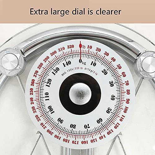 Generic Bathroom Scale Mechanical, Health+ Bathroom Body Scales Large Dial Analog Precision, Measuring Lb Kg,Up To 150Kg / 330Lb Digital Scale