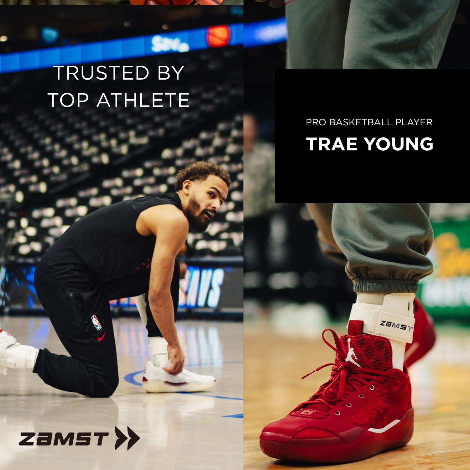 Zamst Zamst A2-DX White Ankle Brace for Sports - Breathable Sports Ankle Support for Men and Women with Guard Stabilisers for High-Grade Ankle Sprain - Left, XLarge