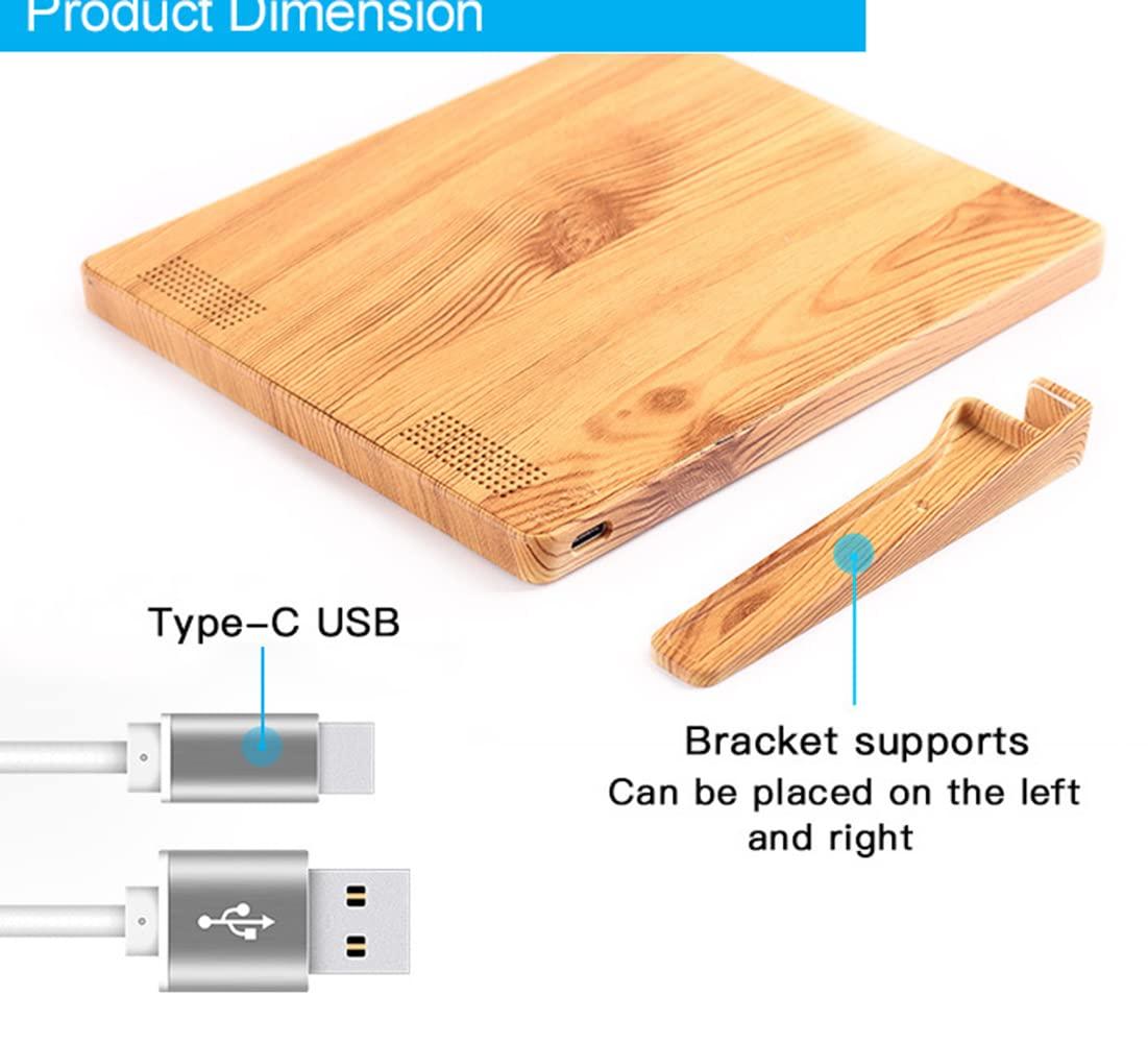 HYHMJ Wood Grain SAD Lamp, 10000 Lux Light Therapy Lamp, Sad Lights for Depression, with 3 Color Modes Adjustable Brightness, 4 Timer Settings UV-Free Sunlight Lamp,Wood Grain