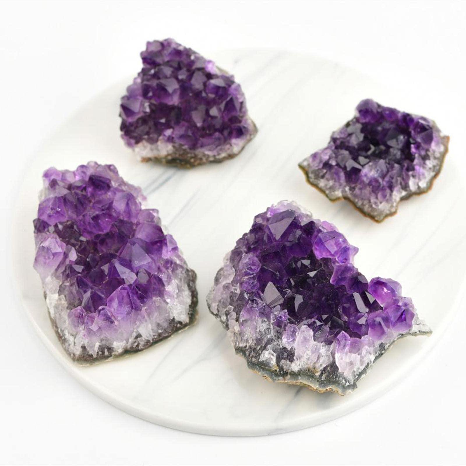 FreshCart Basics Natural Amethyst Cluster Crystal, 40-50g, for Home Decor and Healing
