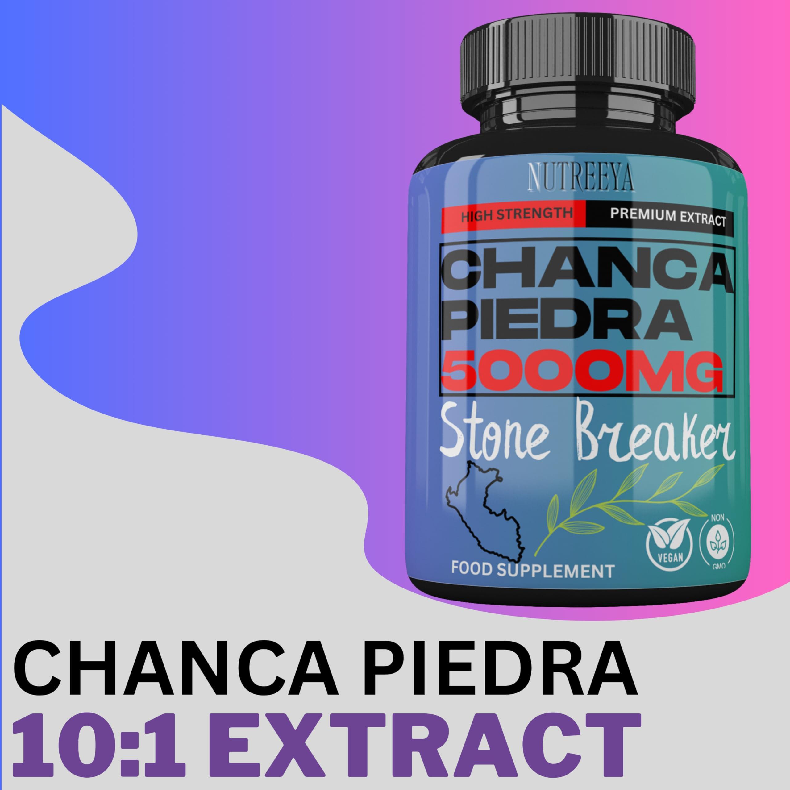 Nutreeya Chanca Piedra 5000mg Stone Breaker 90 Vegan Tablets High Strength Chanca Piedra Supplement UK Made