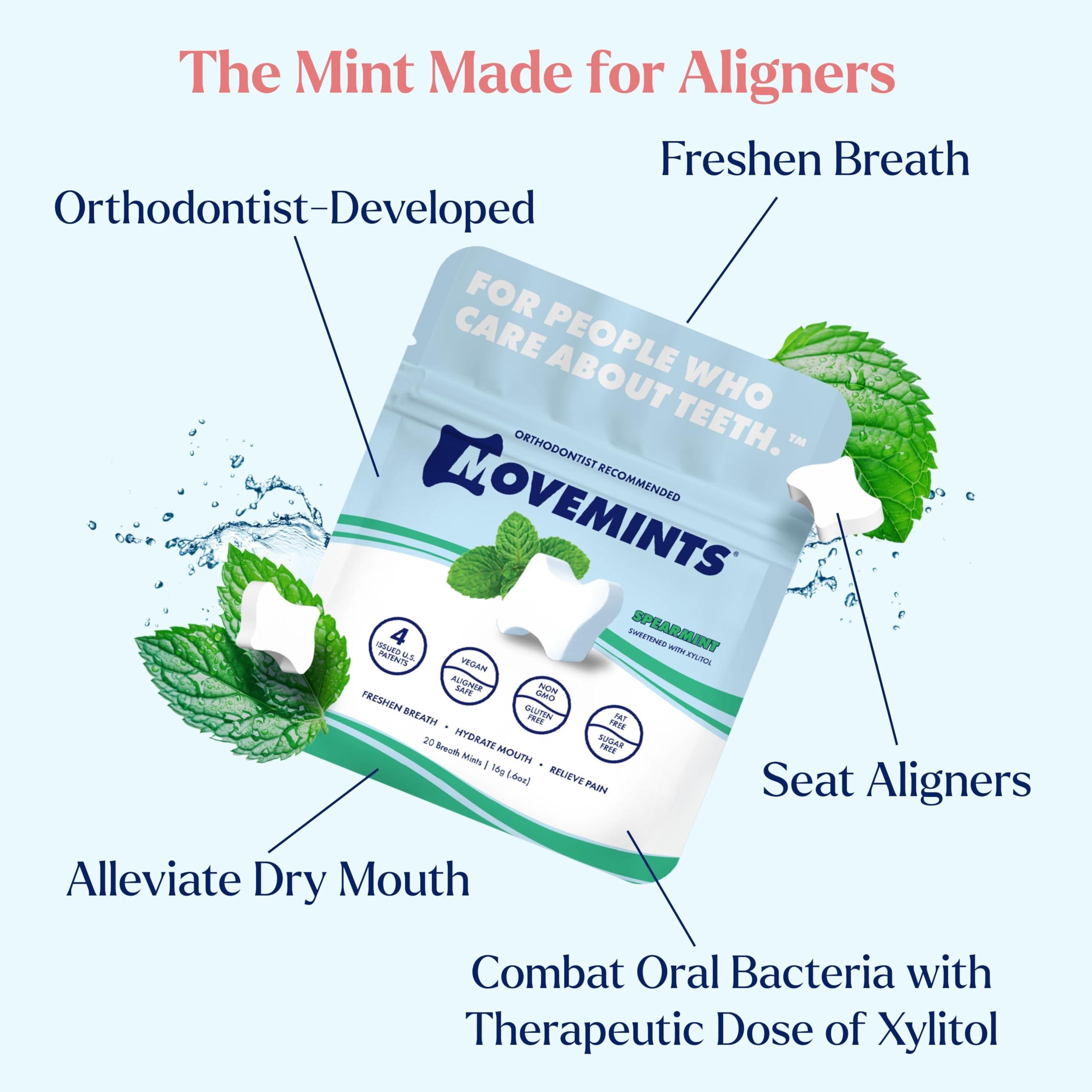 MOVEMINTS Movemints Clear Aligner Mints, Pack of 3