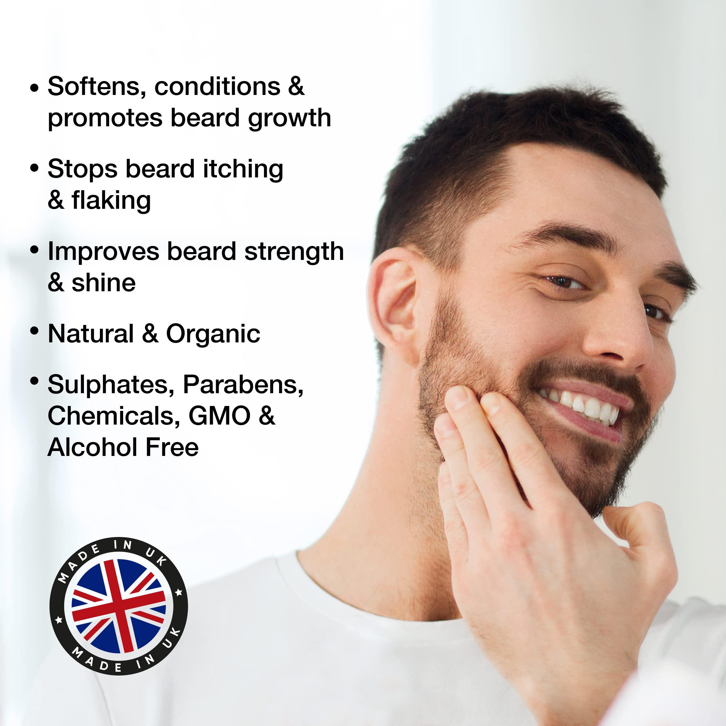 Beard Club Beard Club Unscented Beard Oil Bottle 100ml - Beard Oil for Men - Beard Growth Oil - Beard Moisturiser for Men - Beard Conditioner for Men - Beard Softener for Men - Beard Care