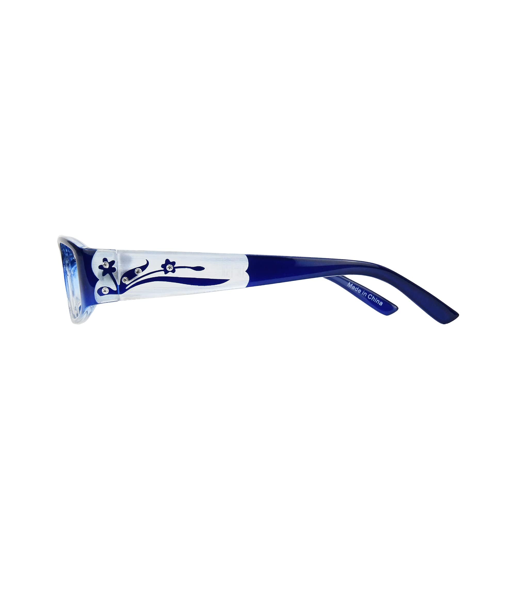 EYEBOGO EYEBOGO Kaylee Stylish Reading Glasses for Women (Blue, 3.75)