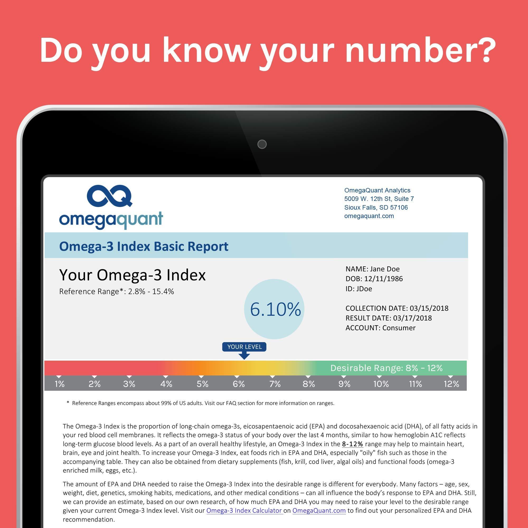 OmegaQuant OmegaQuant Omega-3 Index Basic Test Kit - Includes blood Collection Kit