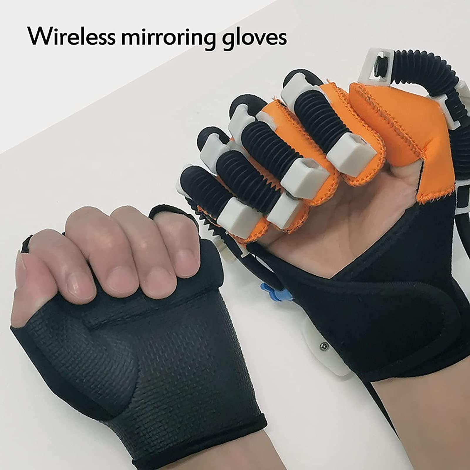 ZZBB ZZBB Rehabilitation Robot Gloves Electric Stroke Hemiplegia Finger Wrist Training Equipment Finger Straightening Brace Guard Protector for Patients with Hand Dysfunction,Left,M