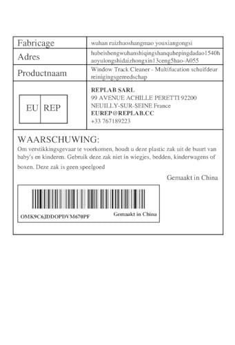 FreshCart Basics Window Track Cleaner - Multifucation Sliding Door Cleaning Tool,Door and Window Track Cleaning Brush Tool, Crevice Cleaner Kitchen Supplies for Glass, Sliding Door, Blinds