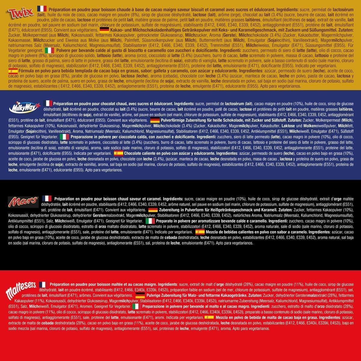 caffluxe Celebrations Dolce Gusto Compatible Hot Chocolate Pods - Twix, Mars, Bounty, Snickers, Galaxy, Malteser, Milky Way & Galaxy Caramel (24)