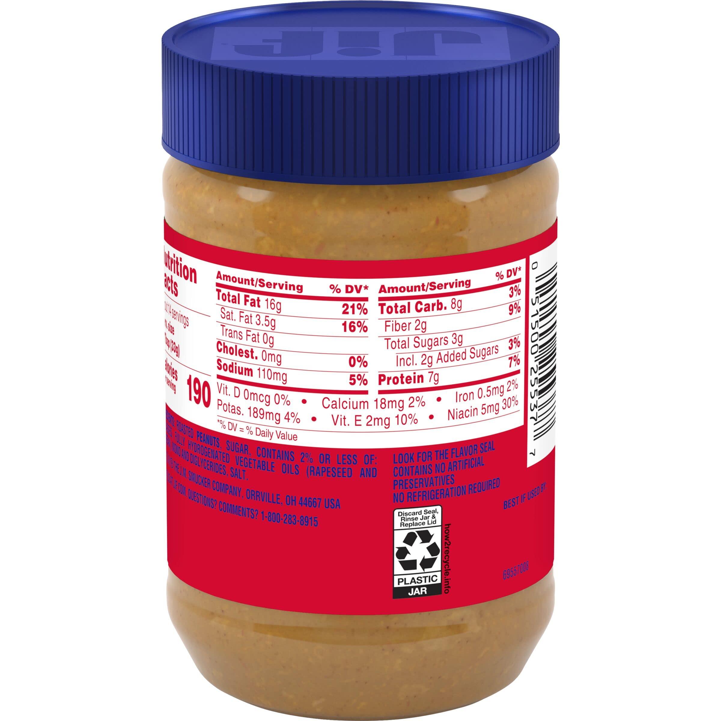 Jif Jif Extra Crunchy Peanut Butter, 16 Ounces (Pack of 12)