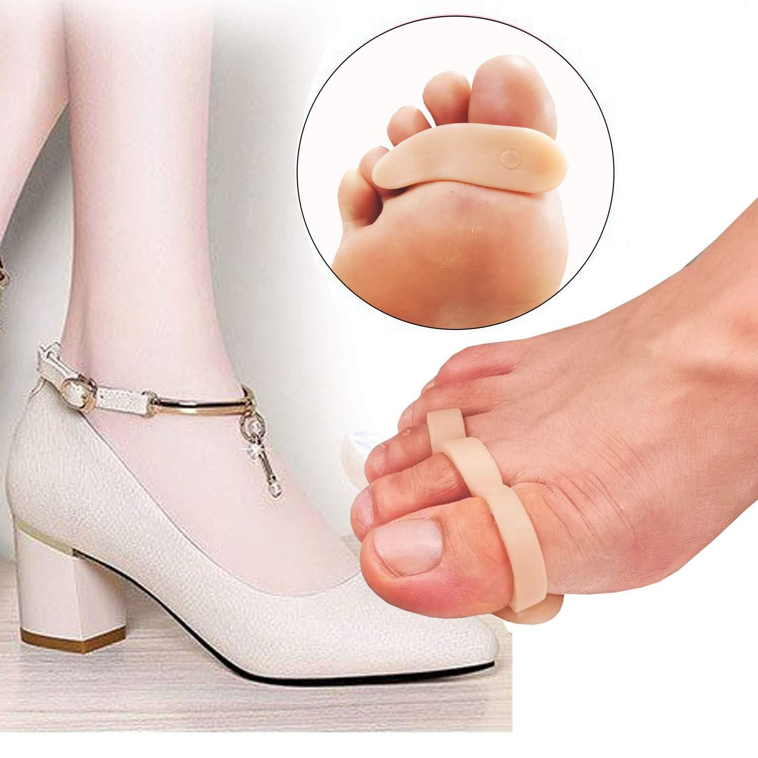 Mcvcoyh Mcvcoyh Gel Hammer Toe Crests Pads x 10 Pcs Silicone Toe Cushion Support for Hammer Toe, Overlapping Toes, Curled Toe-3 Loops