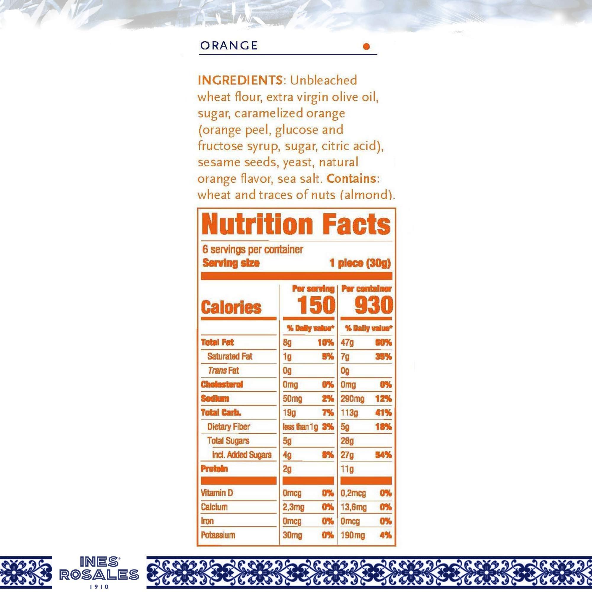 Ines Rosales Ines Rosales Sweet Olive Oil Tortas with Orange, Spanish Snacks, 14 x 120g