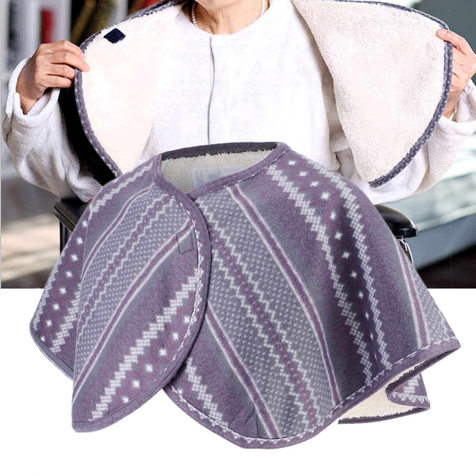SePkus Shoulder Warm Blanket, Thickened Wheelchair Care Shawl, Portable Wearable Blanket Wrap Shawl, Shawl Shoulder Warm Gift