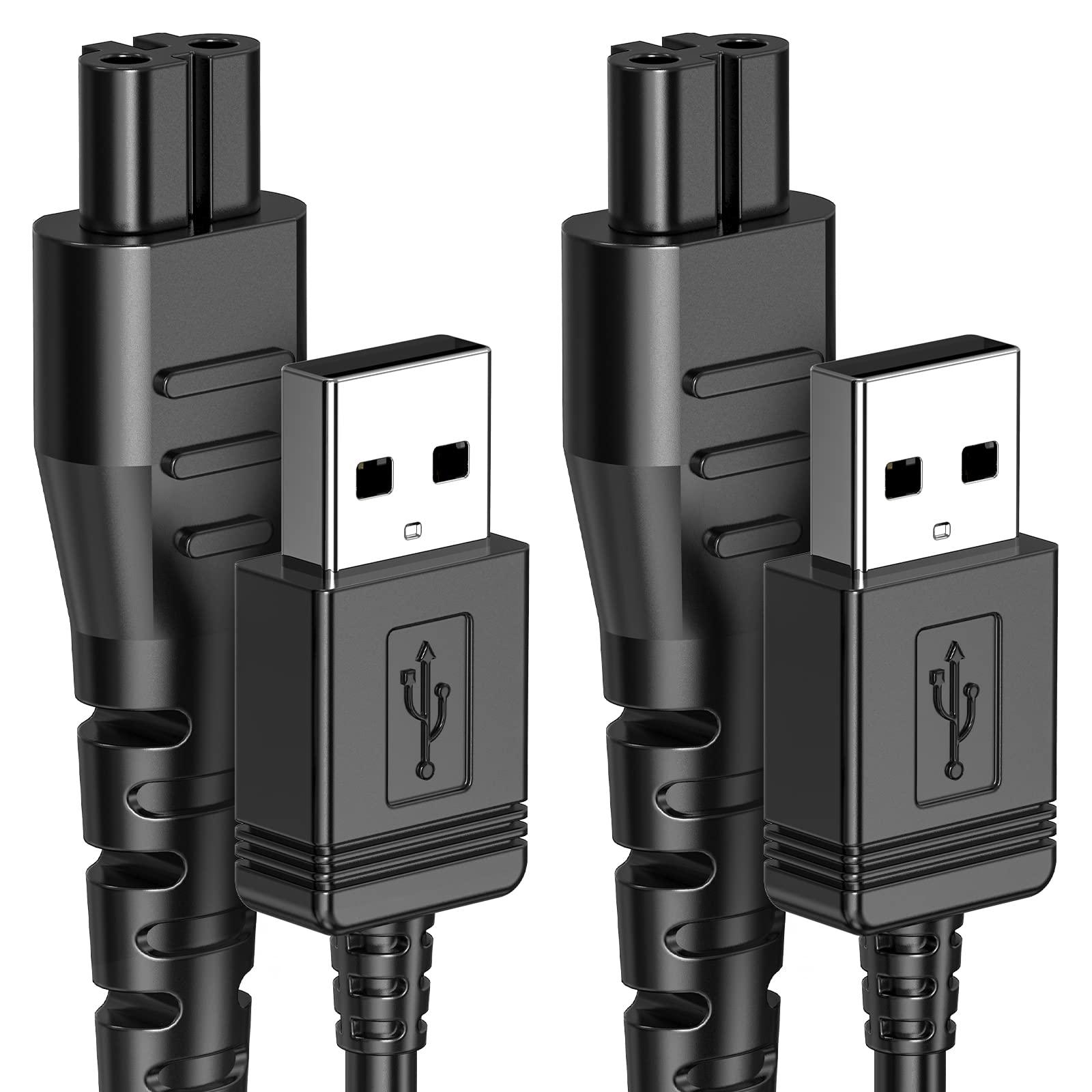 Mellbree Charger for Remington Shaver 2 Pack, Mellbree Charger Cable Compatible with Remington Beard Trimmer HC4250,MB4200,MB6850,MB4130,XR1330,XR1350,XR1450,XR1400,XR1470,XR1430,F3,PF7500