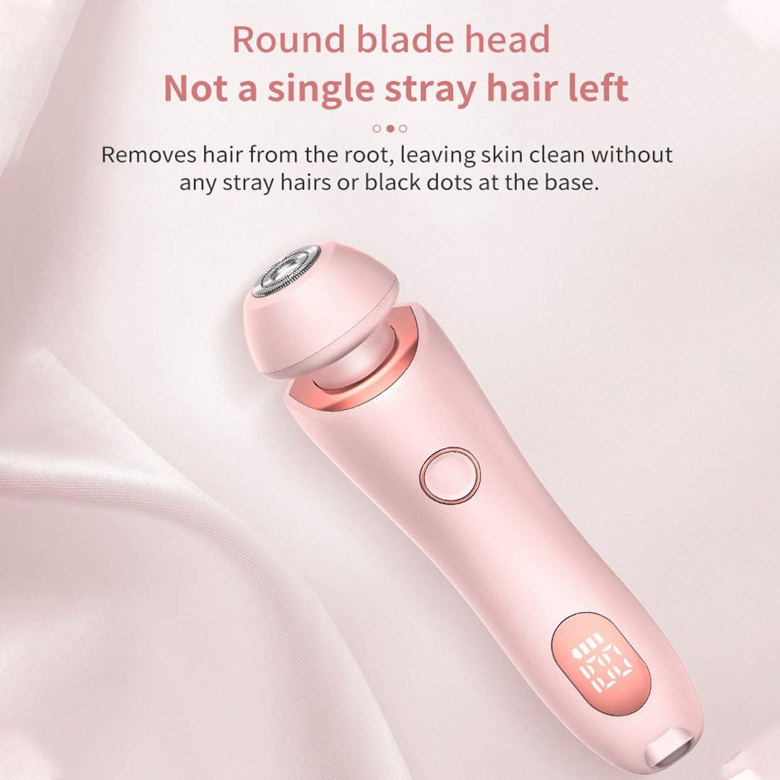 YCYATS Solys Razor, Silk Glide Razor, 2-in-1 Interchangeable Blade Epilator, Wet & Dry Use, Suitable for Different Body Parts (Blue)