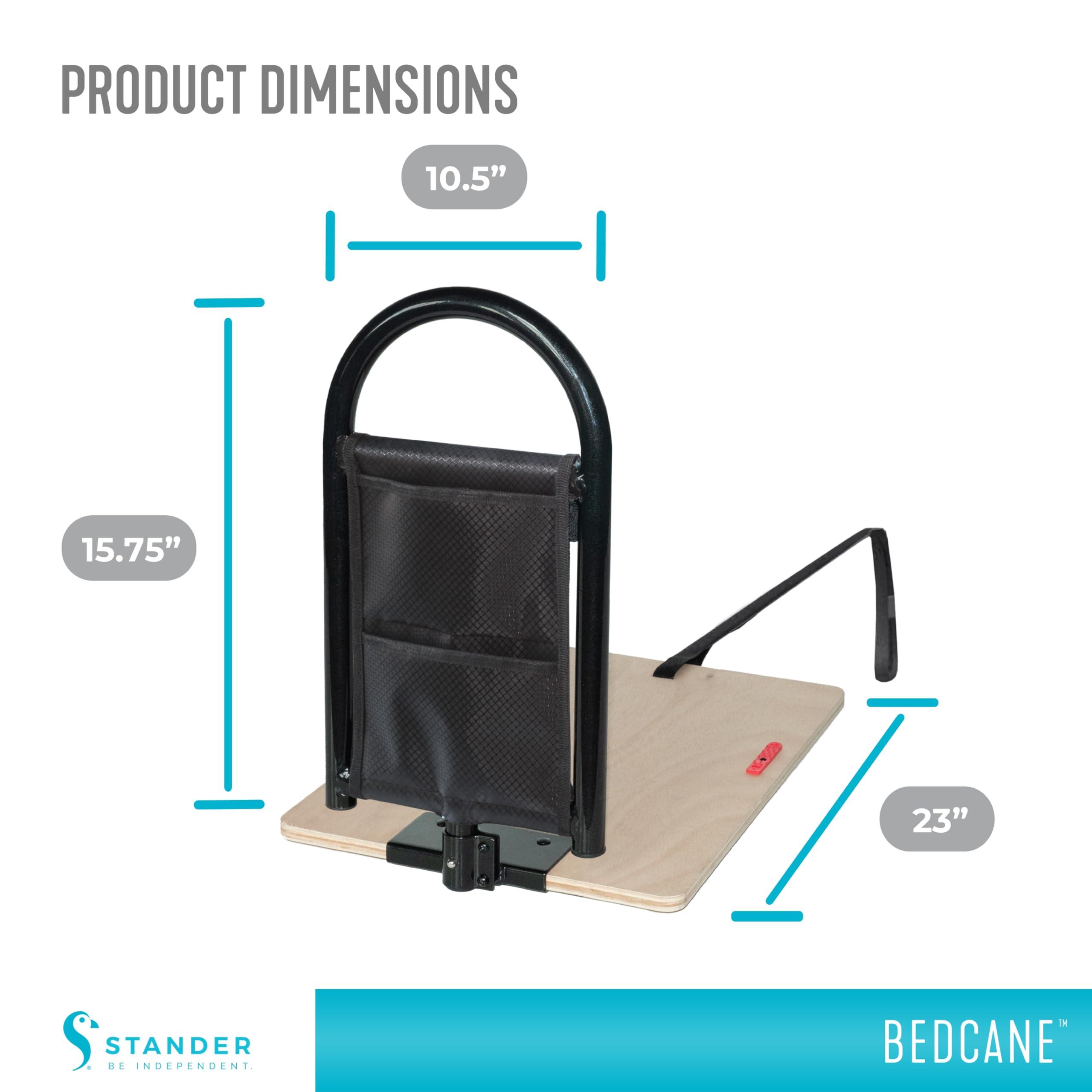 Stander Stander BedCane, Adult Bed Rail and Support Handle, Height Adjustable Elderly Stand Assist with Organizer Pouch (Eligible for VAT Relief in the UK)