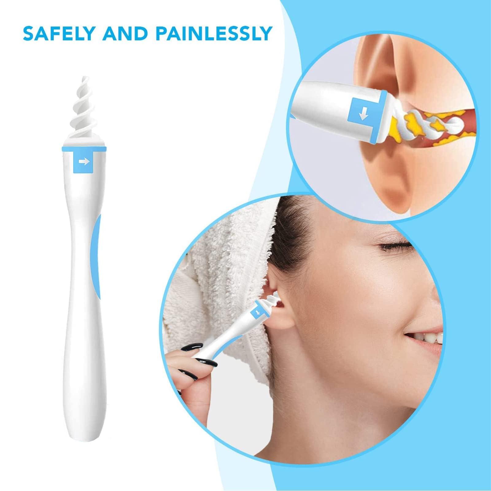 Hpyheius Q Grips Ear Wax Cleaners UK, Ear Cleaner Ear Wax Remover, Silicone Safe Soft Ear Cleaner with 16 Pcs Replacement Tips for Adult & Kids