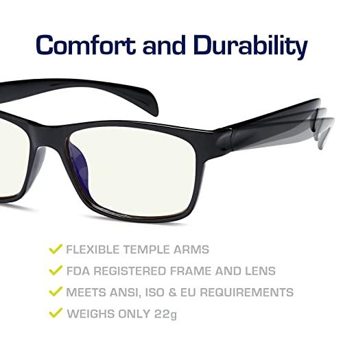 Gamma Ray Optics GAMMA RAY FLEXLITE GR OR-003-C1 Computer Glasses Without Magnification in Flexible Frame Anti UV Blue Light and Anti Harmful Glare