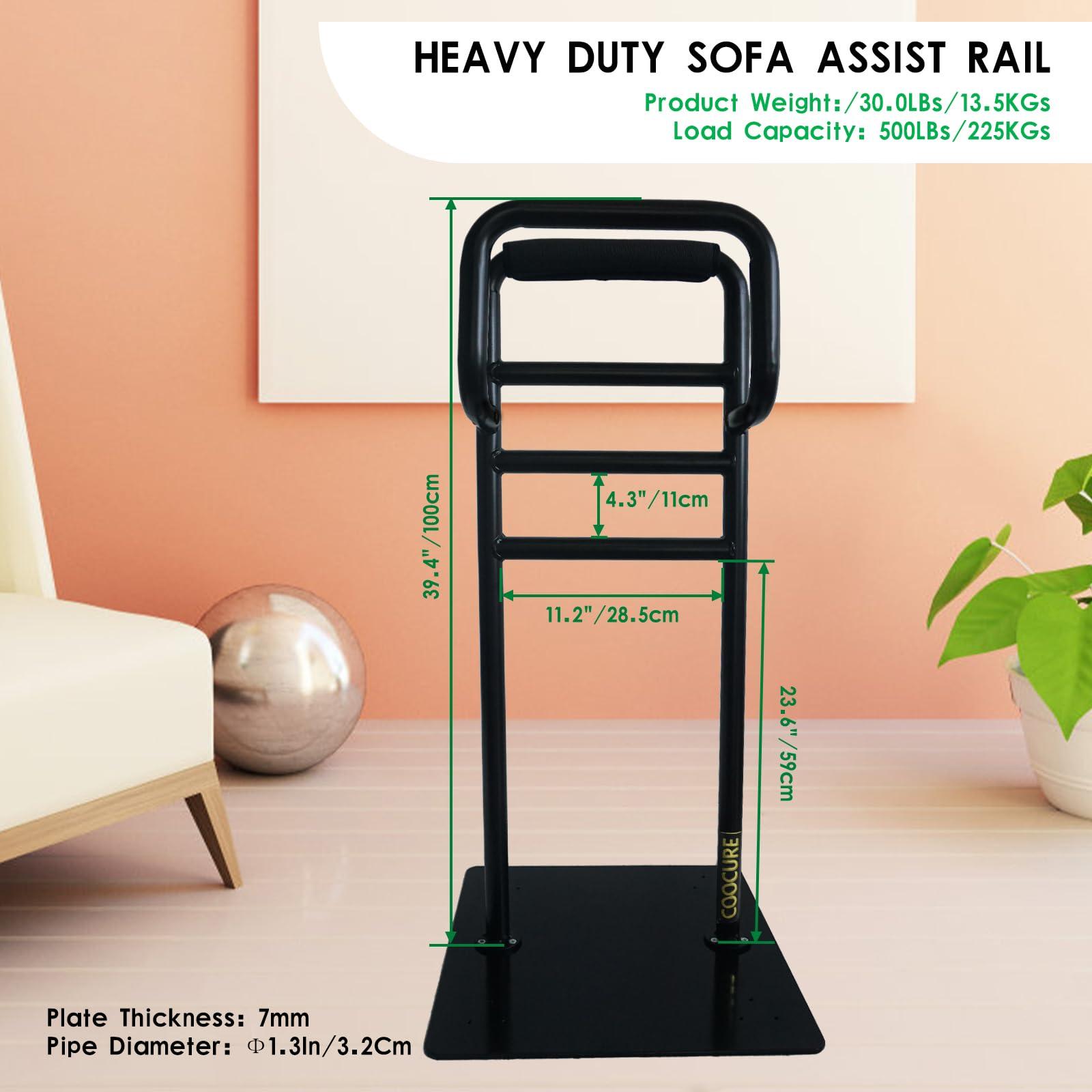 Coocure Couch Stand Assist for elderls, Sofa & Chair Stand Assist Rail, Heavy Duty Stand Assist Rail with Non-Slip Covers. Suitable for Seniors and Other Relied On Persons.