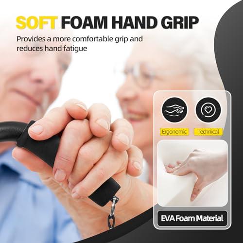 BeneCane BeneCane Walking Cane Adjustable Cane with Offset Soft Cushioned Handle for Men & Women Lightweight Comfortable Extra Stability Base Mobility Aid for Men Women and Seniors