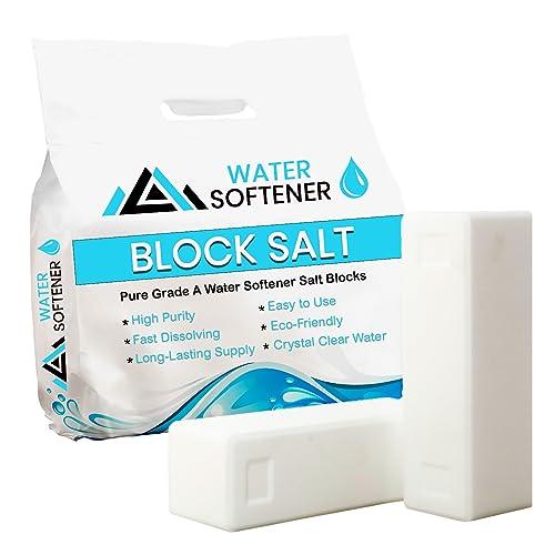 PERFECTONISH Perfectonish Pure Grade A Water Softener Salt Blocks -Fast Dissolving For Shinier Home | Water Softener Salt, Block Salt, Water Filtration & Softeners 2-Salt Blocks Per Bag (2)