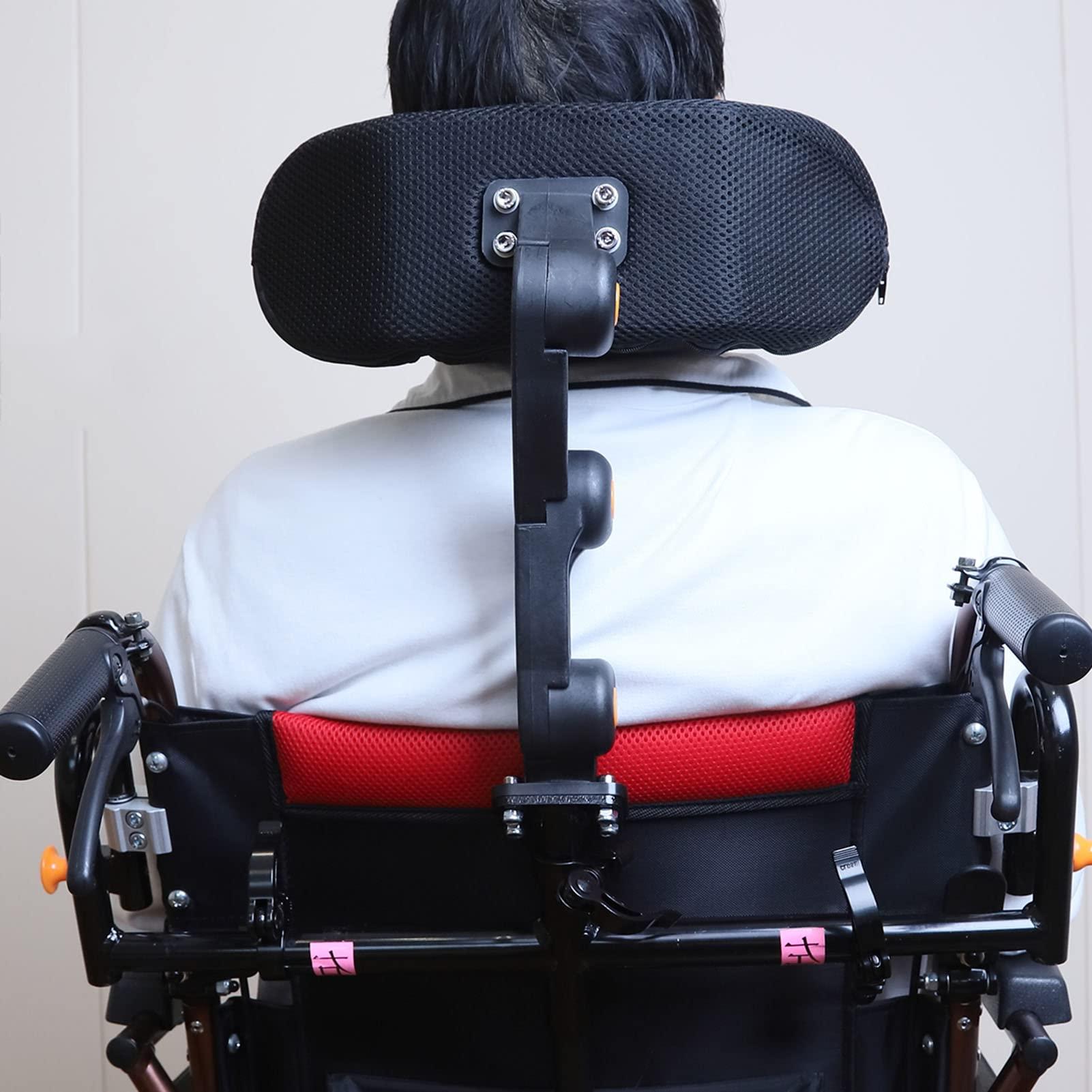 Joyfitness Joyfitness Wheelchair Headrest Head Neck Support Adjustable Wheelchair Headrest Cushion Curved Headrest Pad for Wheelchair,Adjustable Heightening Cushion for Elderly, Disabled