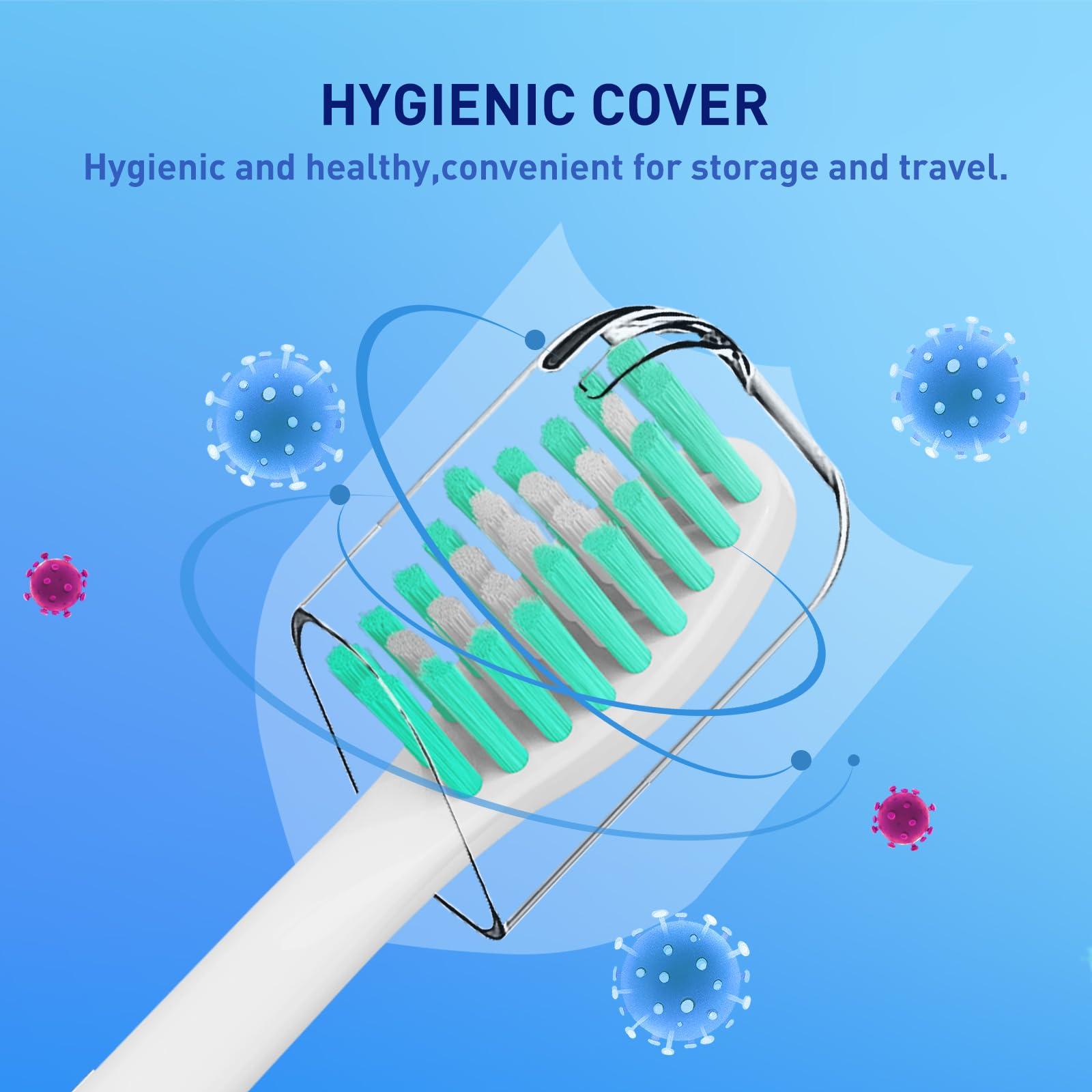 Mcuy Replacement Toothbrush Heads for Philips Sonicare E-Series HX7022/66 HX7023/30, Fits Essence, Elite, Advance, CleanCare and Other Screw-on Sonic Care Electric Toothbrush Model, 6 Pack