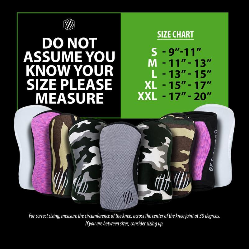 Bear KompleX Bear KompleX Compression Knee Sleeves, Fitness & Support for Workouts & Running. Sold in Pairs-Cross-fit Training, Weightlifting, Wrestling, Squats & Gym Use. 5mm&7mm Thick, Multicolor Options