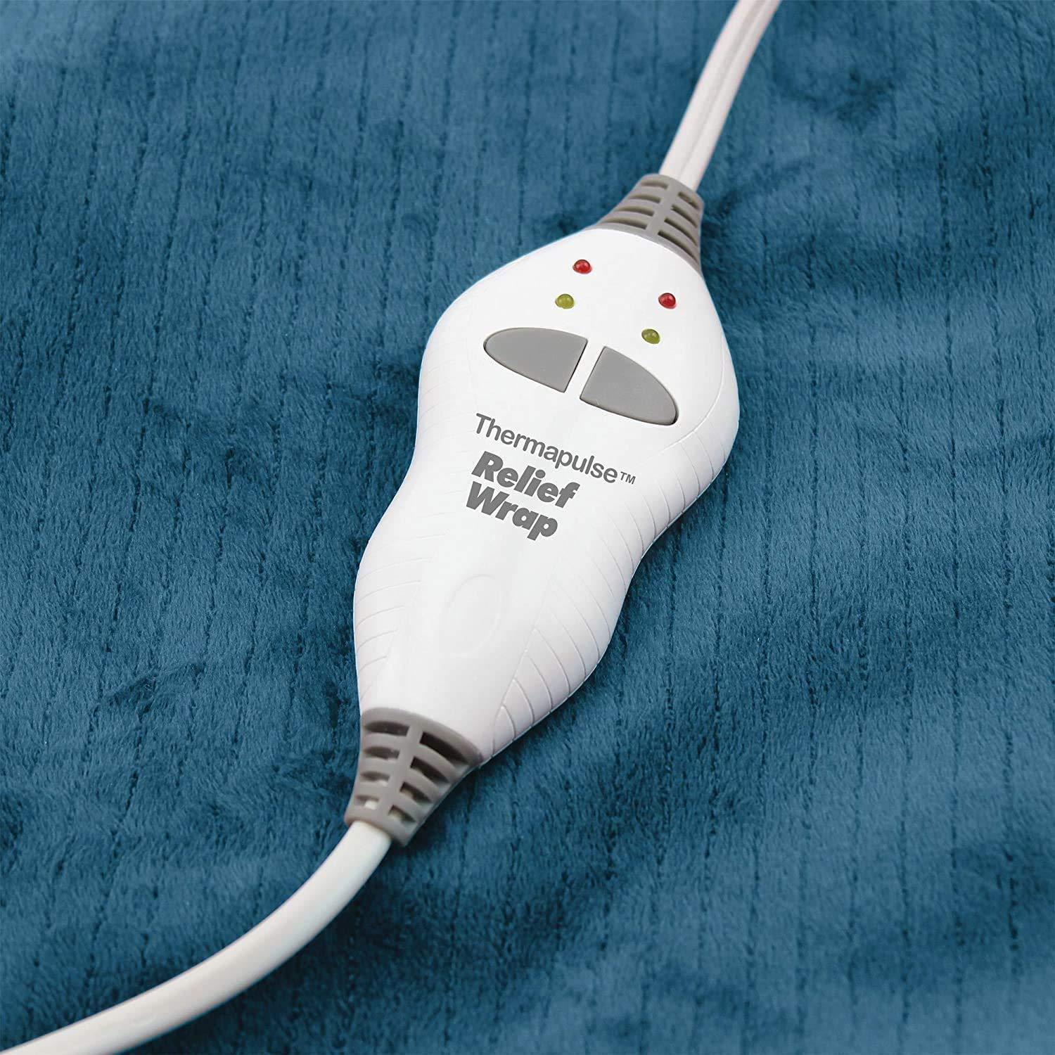 HSRG Relief Massaging Heat Wrap, Electric Massage Heating Pad, with 4 Massage Setting, Fast-Heating Technology, Uniform Heat Distribution, for Back Neck and Shoulders Pain Relief