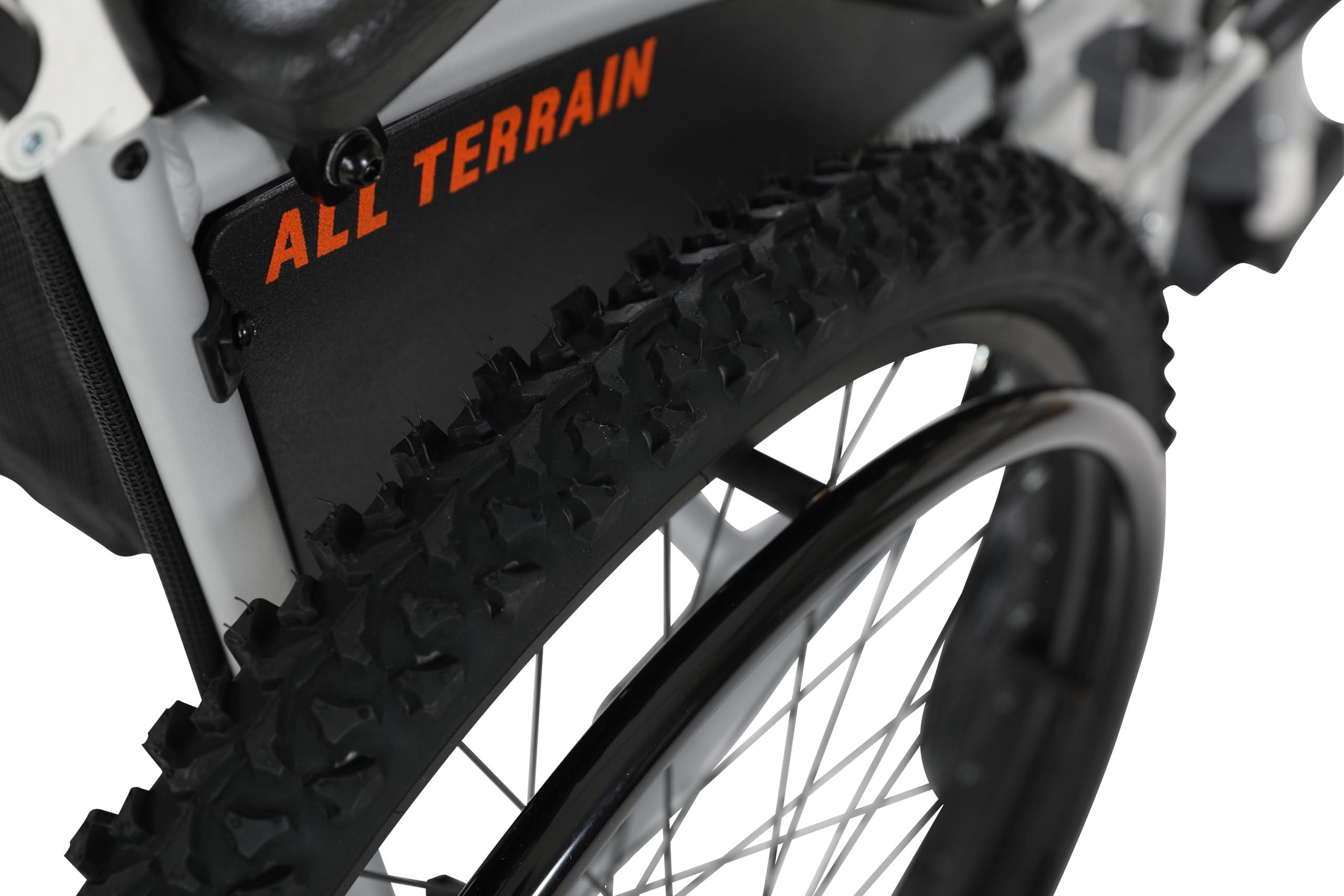 MobiQuip MobiQuip All Terrain, Lightweight, Folding, Manual Self Propelled Aluminium Wheelchair, Quick Release Wheels, Silver Frame, 18 inch Seat.