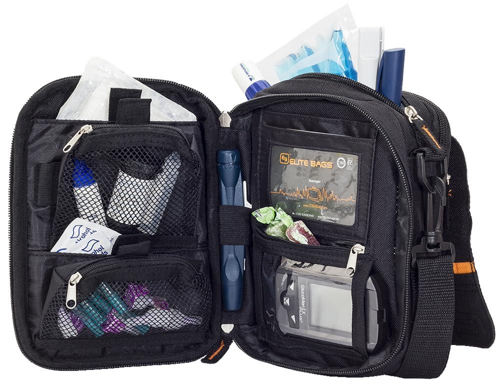 ELITE BAGS FITS Diabetes Travel Bag Isothermal Pouch Black