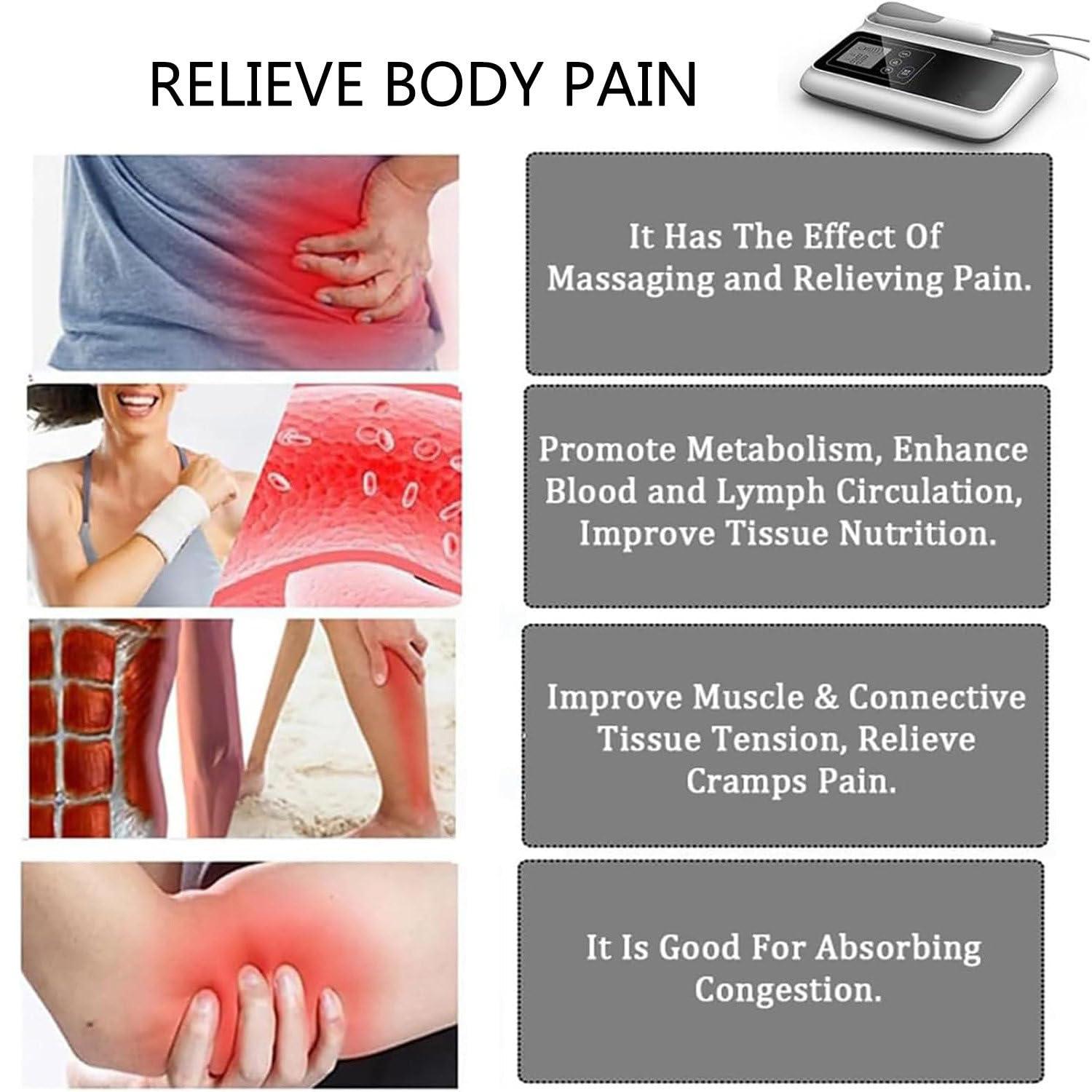 FreshCart Basics Ultrasound physiotherapy device, professional physiotherapy device for relieving muscle and joint pain, 5 intensity levels/adjustable time 5-30 minutes, targeted at the body