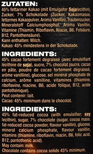 Caotina Caotina noir, Cocoa Powder with Dark Swiss Chocolate, Hot Chocolate, Box, 500g by Caotina
