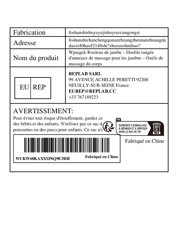 Wpsagek Wpsagek Leg Roller - Double-Row Ring Leg Massager - Body Massage Tools, Muscle Roller, Deep Tissue Massager, Hand Roller for Muscle Soreness, Stiffness and Tightness