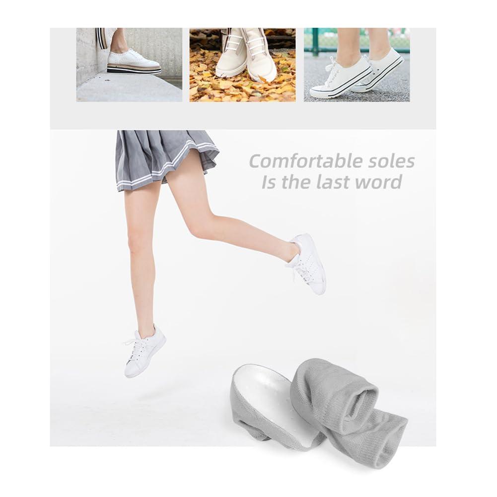 Sunmeit Sunmeit 1 Pair Invisible Cave Socks Gel Heel Protection Orthopaedic Valve Support Insoles Insole Unisex Pink