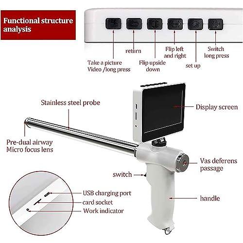 JINGEDD JINGEDD Artificial Insemination Gun,Cow Visual Endoscope Breeding Kit,Professional Visual Insemination Gun With 4.3 Inch Rotatable Screen,With Photo/Videos/Playback Function