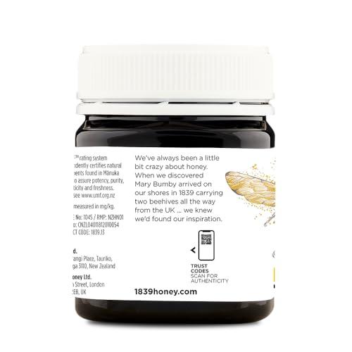 1839 Products From The Hive 1839 Manuka Honey - Certified UMF 20+ genuine Tripple Churned Manuka Honey from New Zealand. 250g Jar.