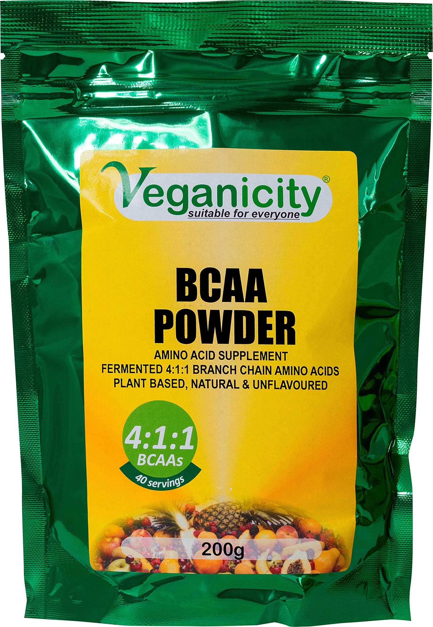 Veganicity Veganicity Fermented BCAA 4:1:1 Powder : Amino Acid Supplement : 200g, in a Recyclable Pouch