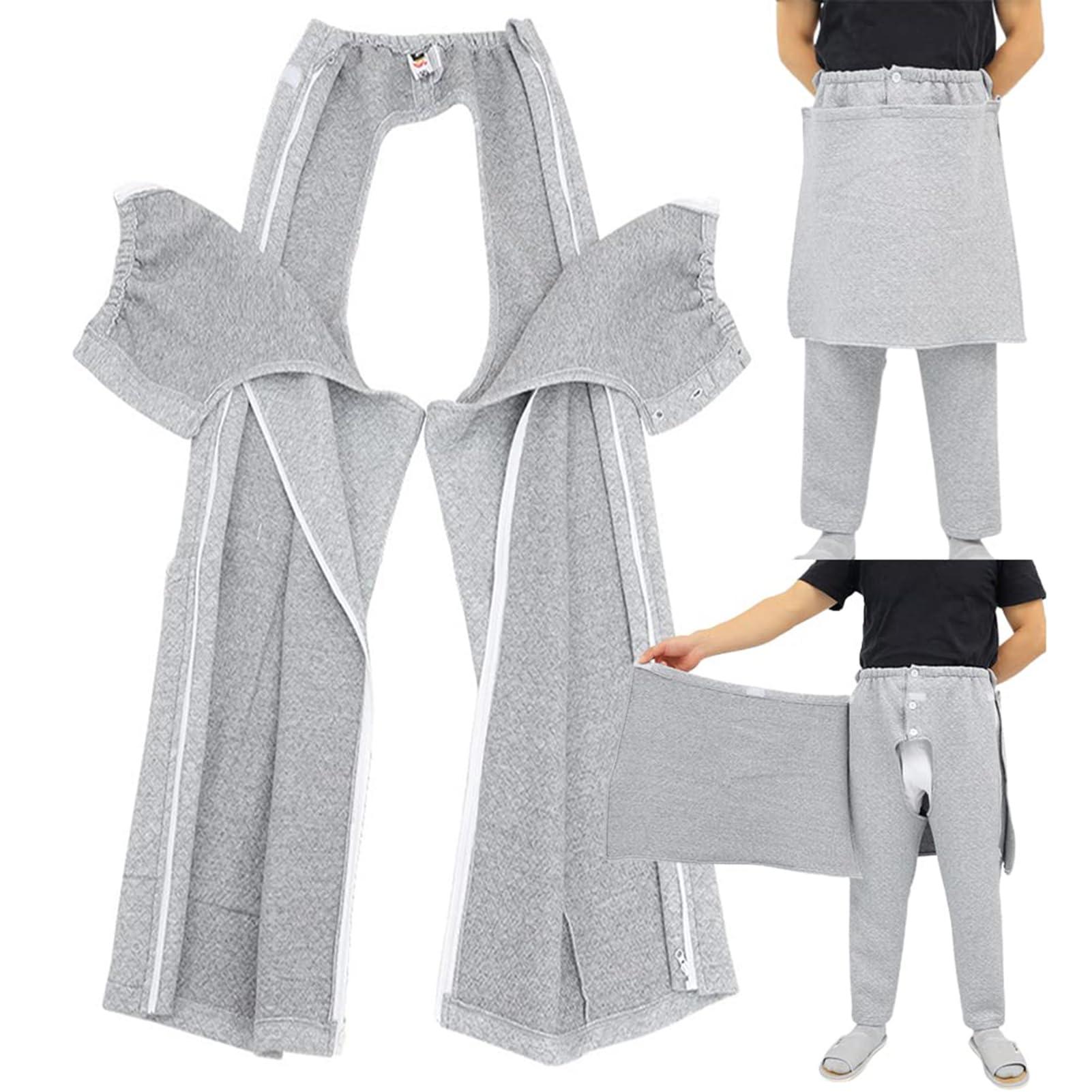 UNbit Patient Pants Clothing, Bedridden Incontinence Trousers for Women and Men, Thickening Patients Care Trousers for Disabilities Fracture Bed Patients Elderly Patients Surgery