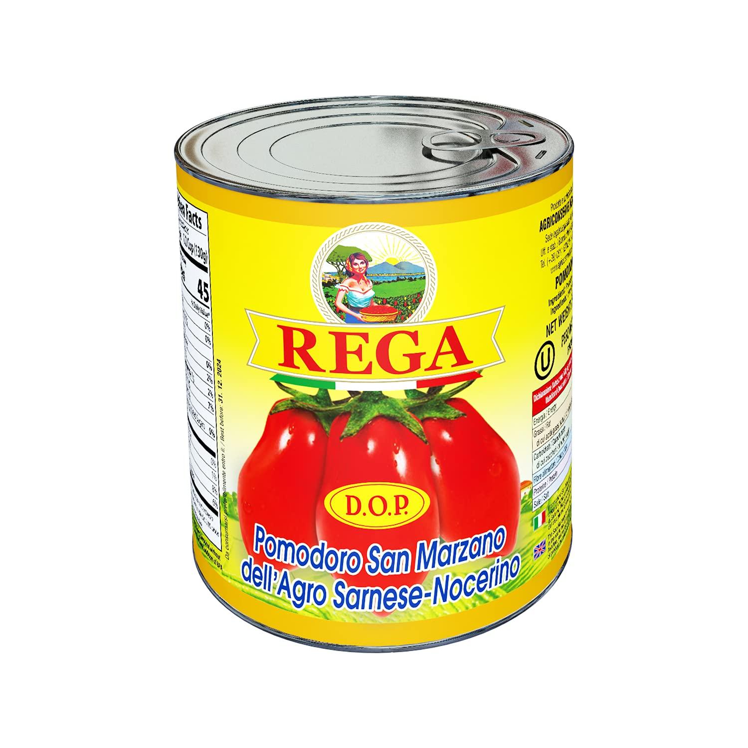 Rega Rega San Marzano DOP Tomato Pack of 4 (400g Each), Imported From Italy