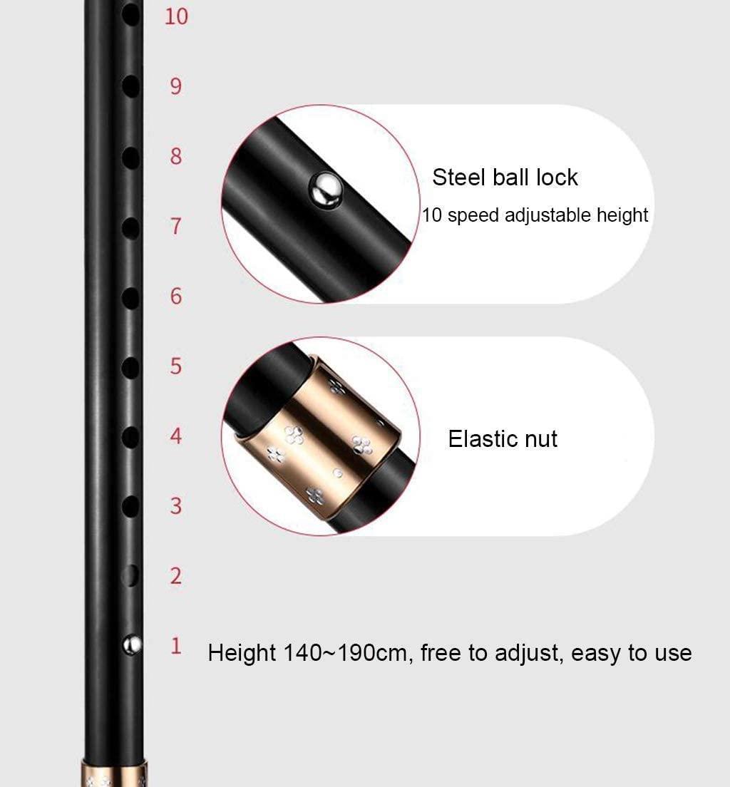 TEmkin Walking Stick Walkers for Seniors Rollator Walker, Adult 3 Modes LED Flashlight Balancing Mobility Aid Lightweight Adjustable Portable Hand Cane for Men Women,Drive Aluminum Crutch,Black rollator wal