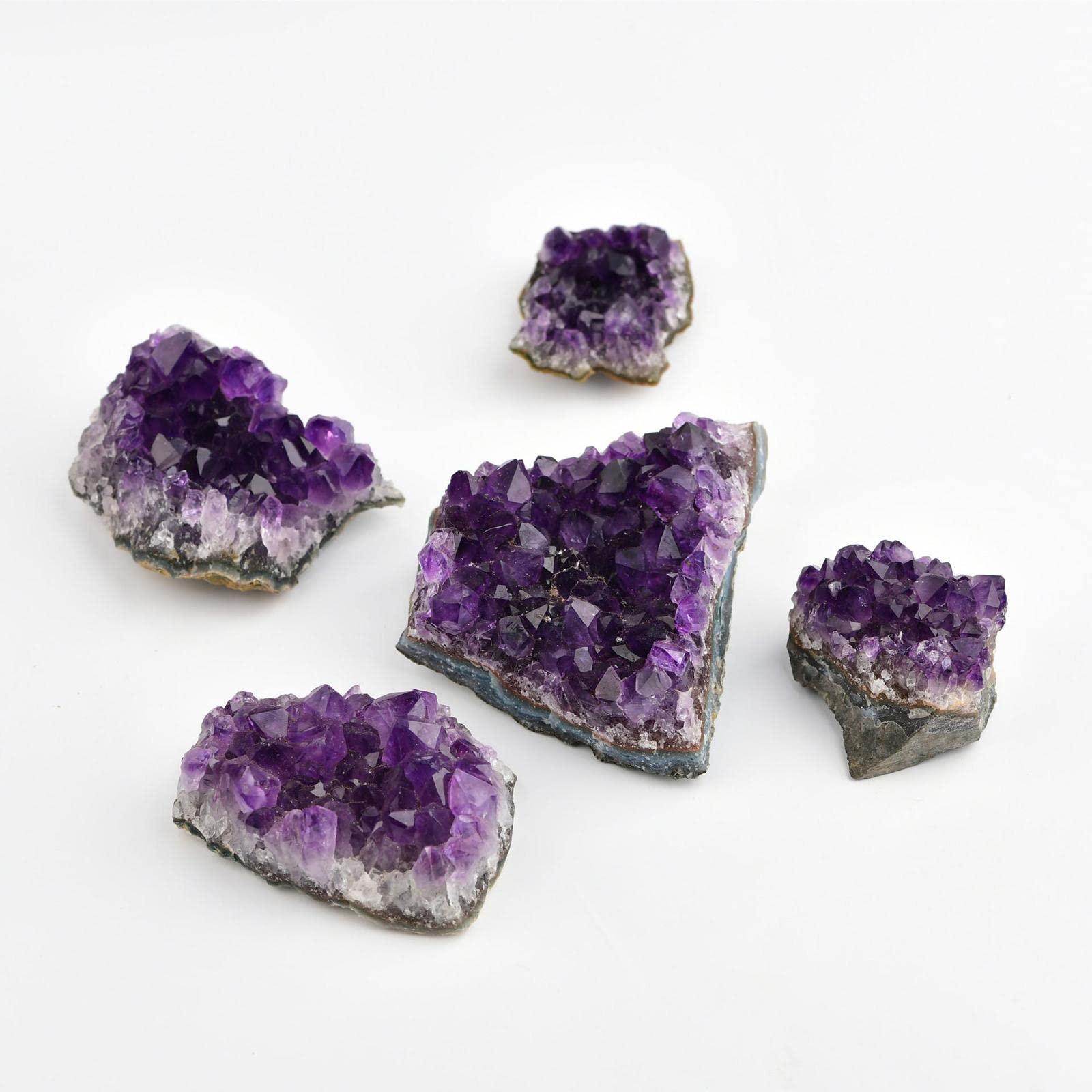 FreshCart Basics Natural Amethyst Cluster Crystal, 40-50g, for Home Decor and Healing