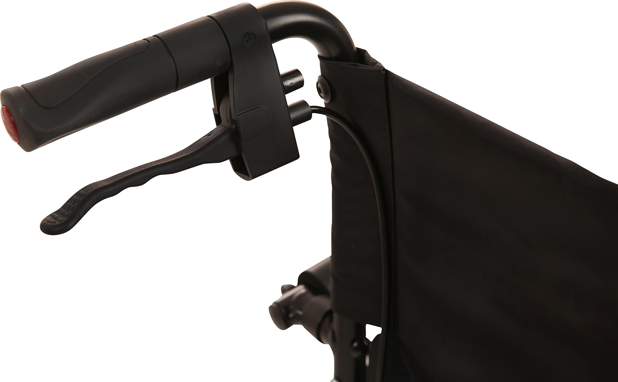 MobiQuip MobiQuip 8kg Travel Wheelchair, Ultra Lightweight, Compact, Folding Wheelchair, Attendant-Propelled, Light Aluminium Frame, Portable Transit Mobility Wheelchair with Carry Bag