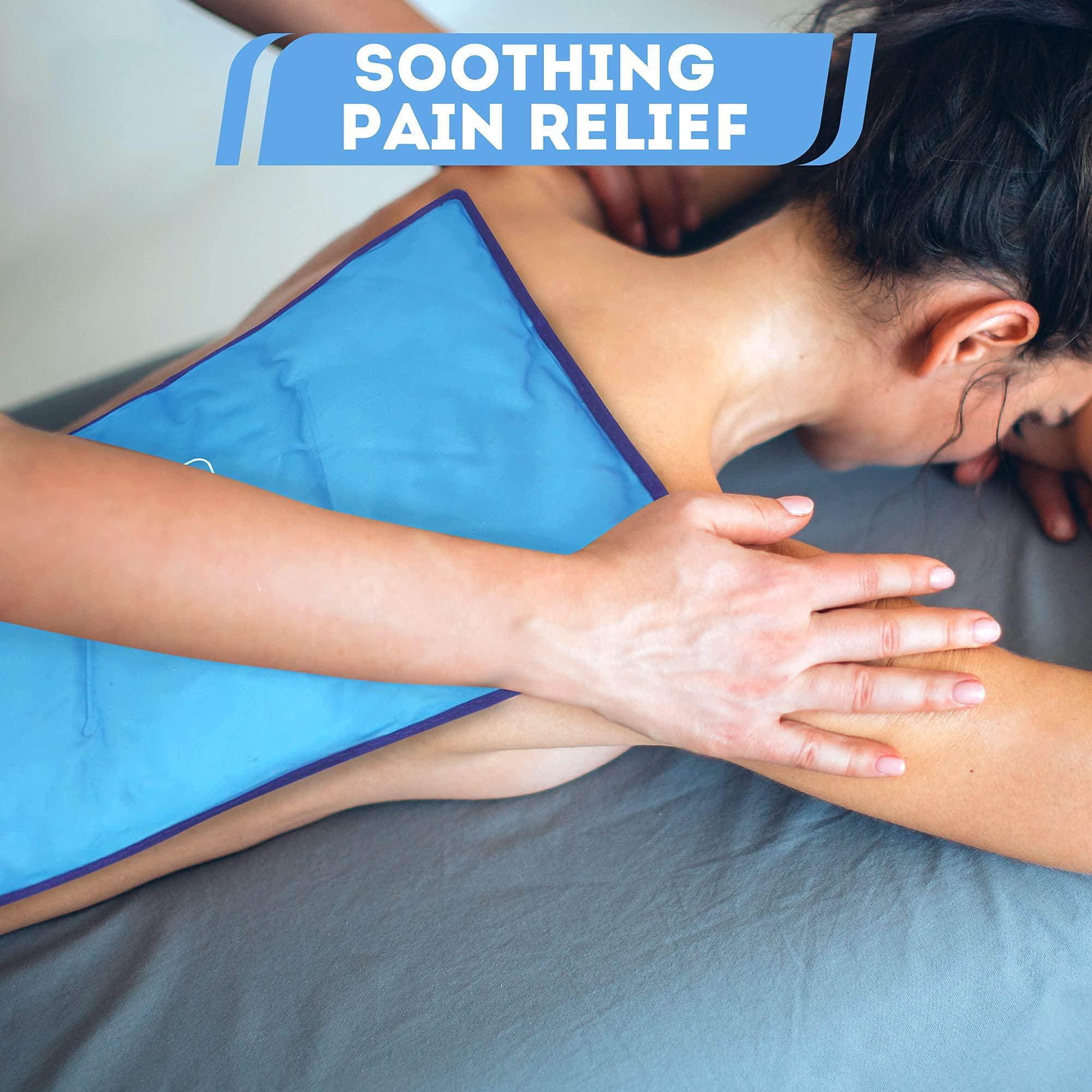 TruHealth Extra Large Ice Packs for Injuries Reusable Gel | 2-Pack | Flexible Gel Cold Pack Pads & Therapy Compress | Ice Pack for Injuries | Freezable & Microwavable Large Ice Packs for Back, Neck, Shoulders-Extra Large-2 Count (Pack of 1)