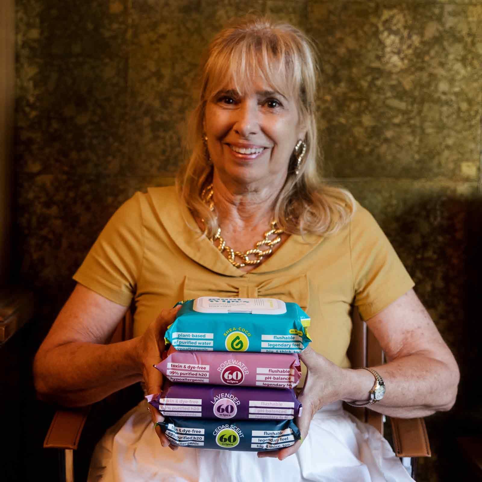 goodwipes Goodwipes Flushable & Biodegradable Wipes with Botanicals, Dispenser for At-Home Use Safe, Shea-Coco with Aloe, Septic and Sewer Safe (4 Variety Scent Pack)