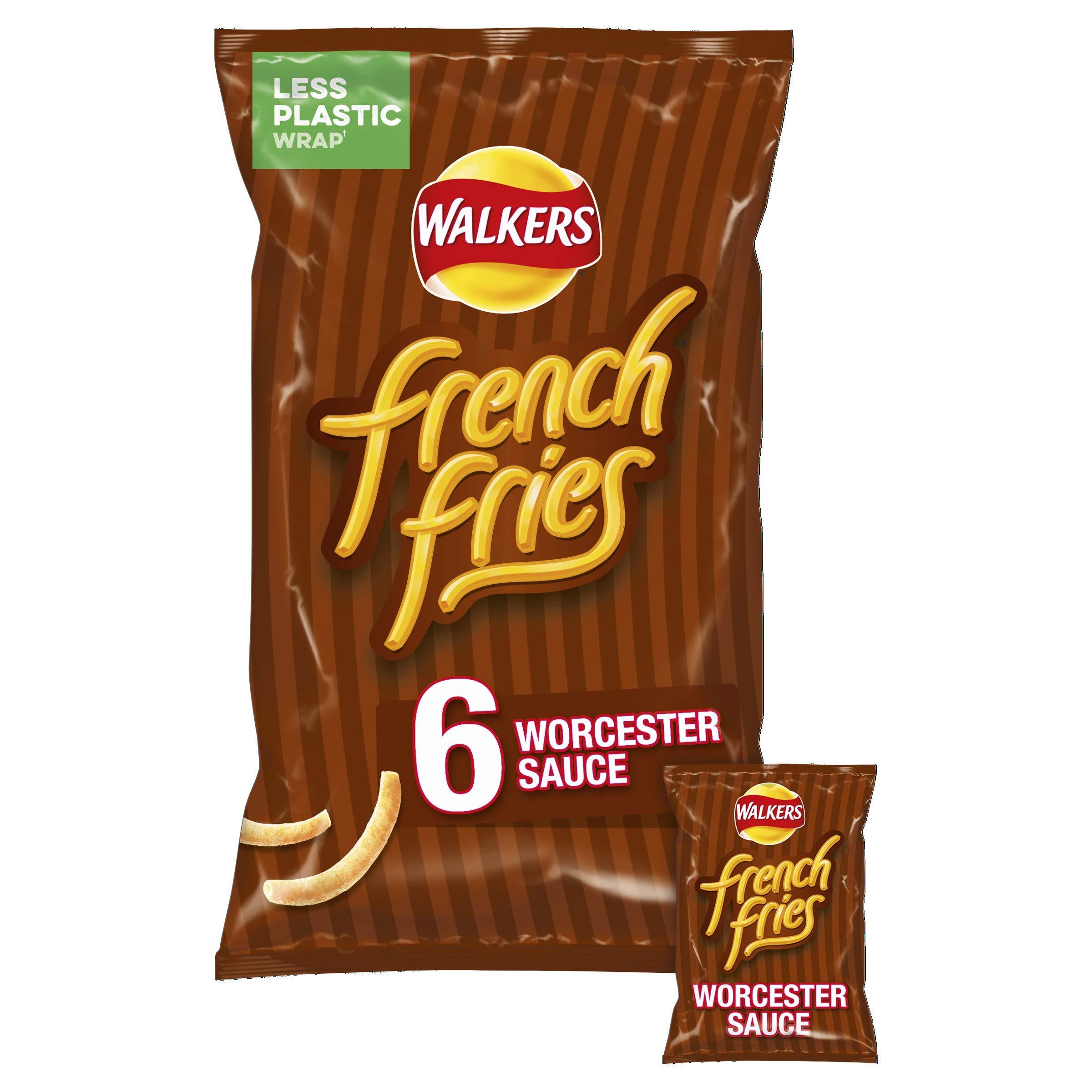 Walkers Walkers French Fries Worcester Sauce Multipack Snacks (Pack of 4)