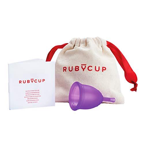 Ruby Cup Ruby Cup - Reusable Menstrual Cup - Medium (Heavy Flow) - Purple - Includes Cup Donation - Perfect for Beginners - Safe and Convenient Reliable Alternative to Tampons & Sanitary Towel