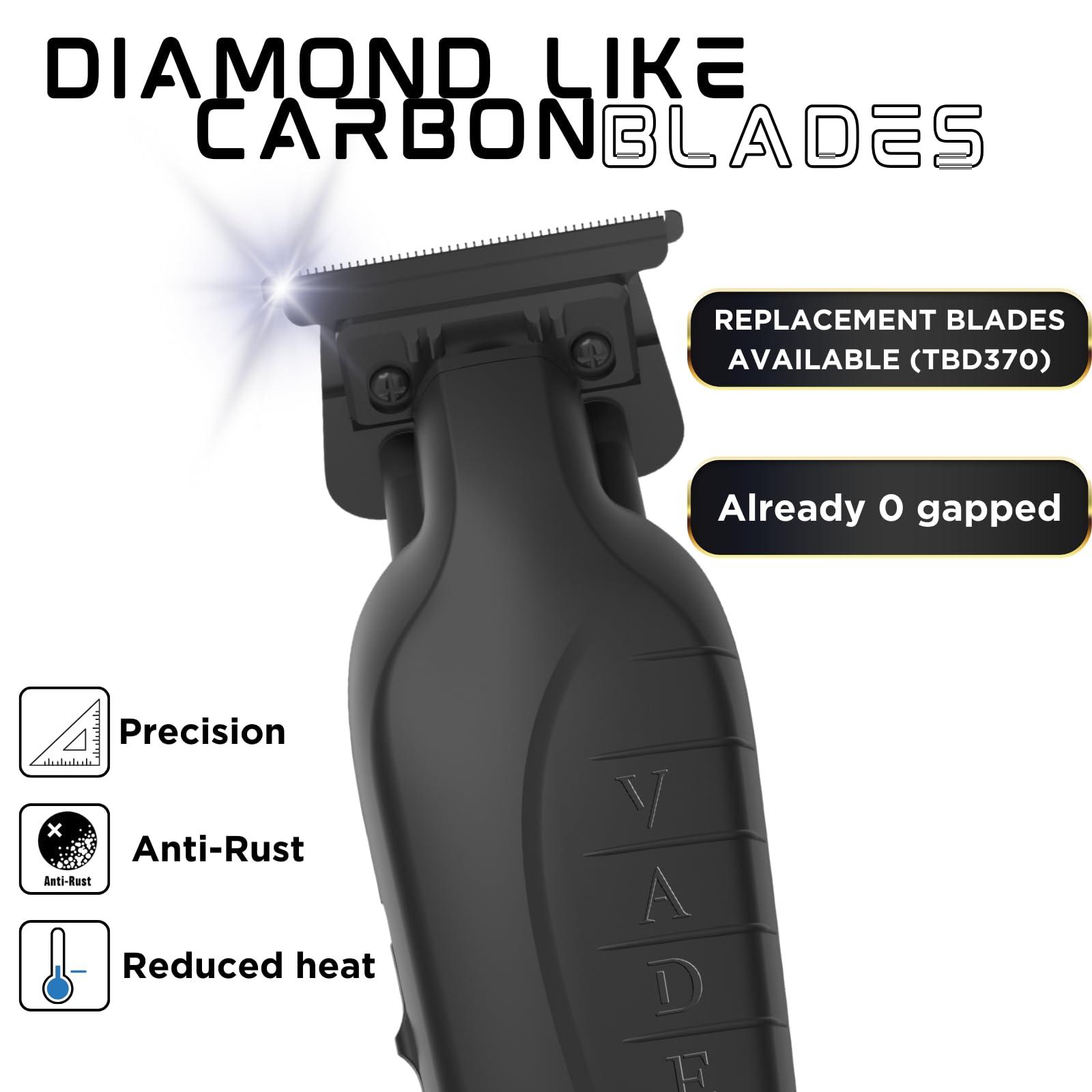 Supreme Trimmer Supreme Trimmer Vader Trimmer ST3778 | Barber Liner Mens Beard Trimmer (210 Min Run Time) DLC T Blade Cordless Hair Clippers | Black