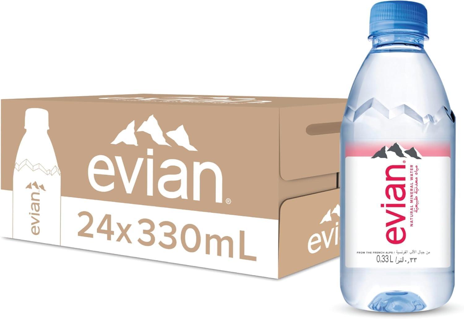 evian Evian Still Mineral Water 330 ml (Pack of 24)